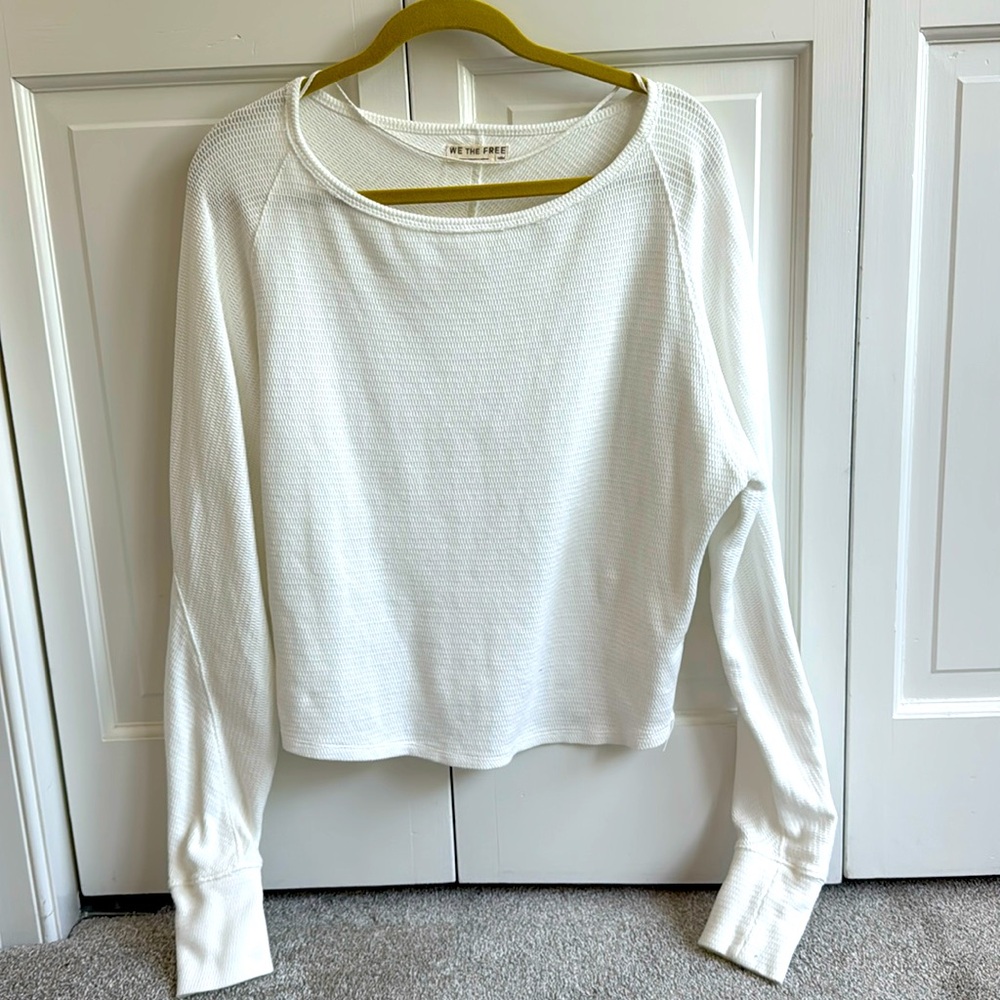 Free people White thermal top – size medium